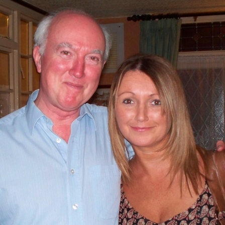 Claudia 3 with Father Peter Lawrence