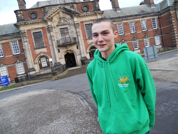Tom Gudgeon outside North Yorkshire County Council HQ