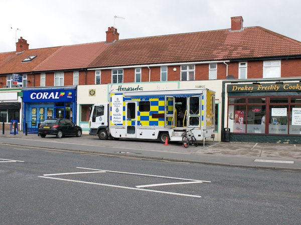 Mobile Police Office on Knaresborough Road