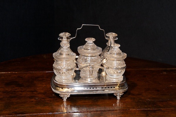 York hallmarked silver condiment tray - Jack Shaw and Co.