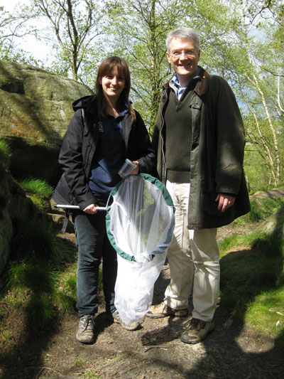 Vicky Kindemba, Buglife Conservation Delivery Manager, with Andrew Jones MP
