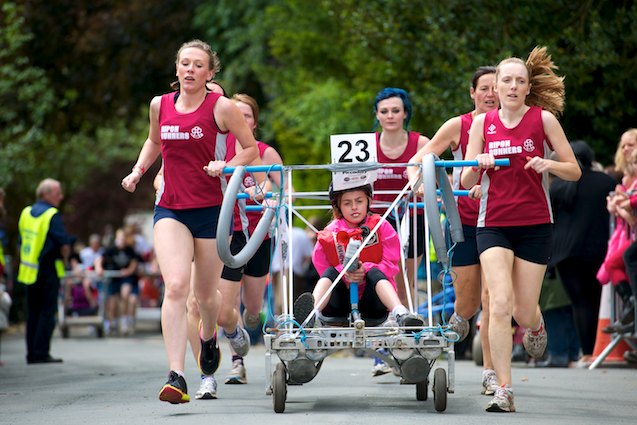 The Great Knaresborough Bed Race 2012 - winning girls