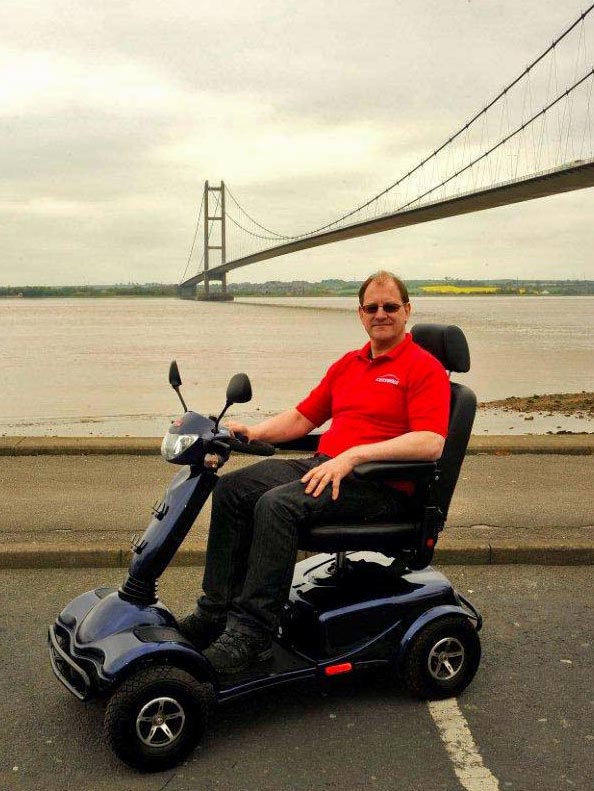 Chair of disability charity tackles 24 hour challenge on mobility scooter