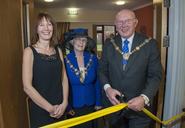 Care Home manager, Claire Cowgill with the Mayor and Mayoress Mayor