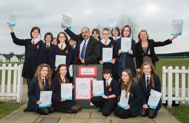 Students from Richmond School and Graham School, Scarborough, with Margaret Gibson, the current chair of the Standing Advisory Council on Religious Education and Nasr Moussa Emama, the previous chair, at a recent launch of the new RE syllabus at the Harrogate Pavilions.