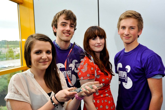 Umph! 2012 winners from Rosset School, Harrogate l-r: Sophie Helsby, Andrew Hastings, Lauren Oliver-Walsh, Liam Saville