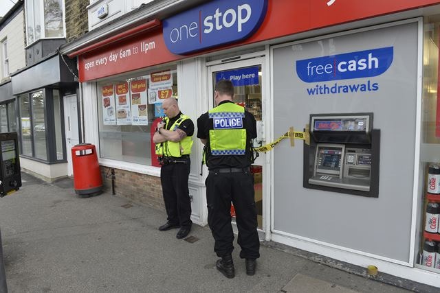 Police at the One Stop Devonshire Place in Harrogate