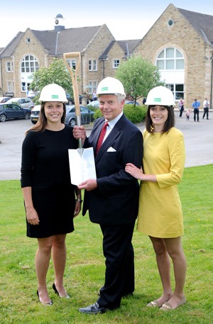 “Cutting of the sod” with Alison, Rodney and Jane Tennants