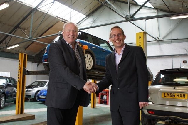 In The Driving Seat! Drivestyle’s new MD Phil Sunman (right) with Steve Williams, who launched the business a decade ago