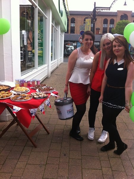 L-R Specsavers employees Jasmine Hall, Louise Morrey and Kirsty Shewan