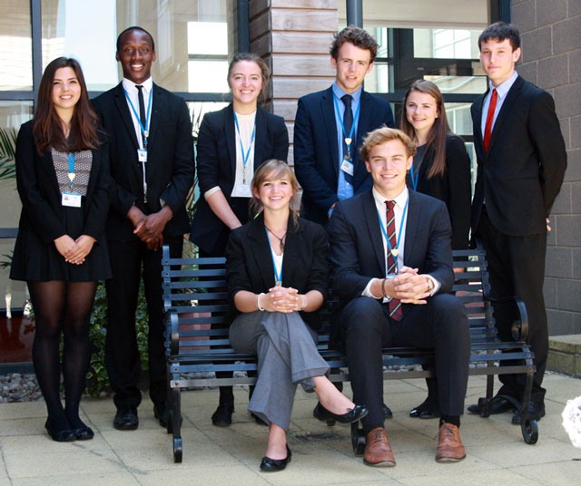 Front row from left to right;  Ellie Rymer and Toby Hall     Back row from left to right;  Sinem Erbilir, Carl Hassan, Kirsten Traynor, James O’Reilly-Bolger, Lucy Stokoe and Rupert Hatton