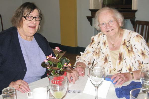 (L-R): Opening Doors clients Susan Walker and Joyce Holstead enjoying the Opening Doors’ summer lunch