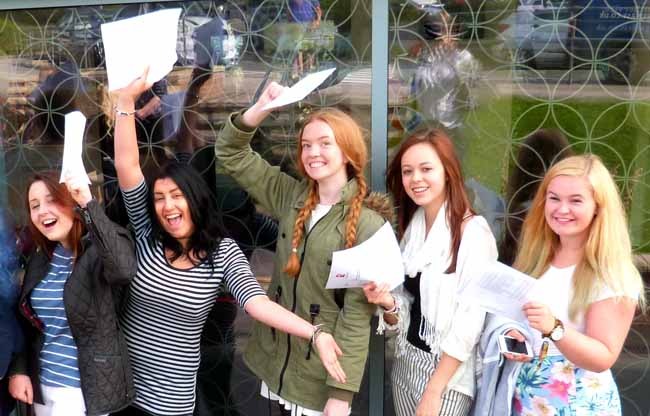 Celebrations all round as students at Rossett School collect their AS Level results