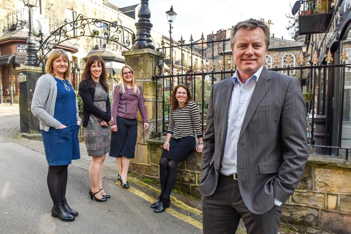 Paul Snape (foreground) with (L to R) Sarah Hone, Melanie Rice, Jane Burgess and Susan Reid