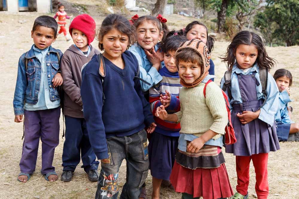 Children in Panchamul village, Panchamul Valley, Nepal