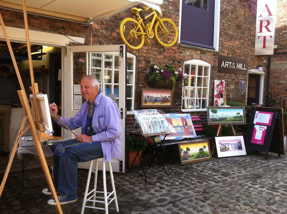 Artists are much in evidence throughout the town during Knaresborough’s feva festival