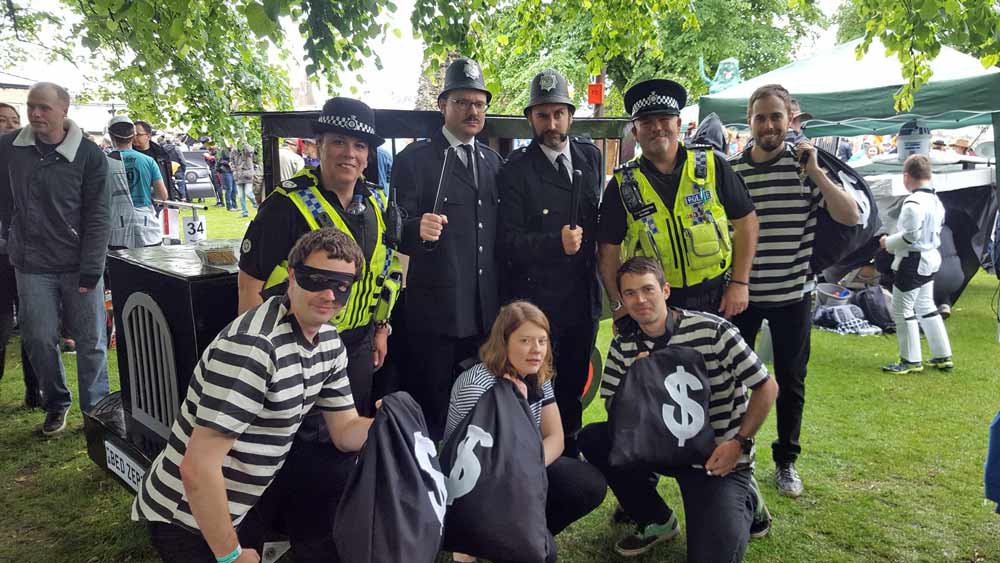 Special Chief Officer Sharron Moverley-Holmes and Special Chief Inspector Neil Williams with some heroes and villains