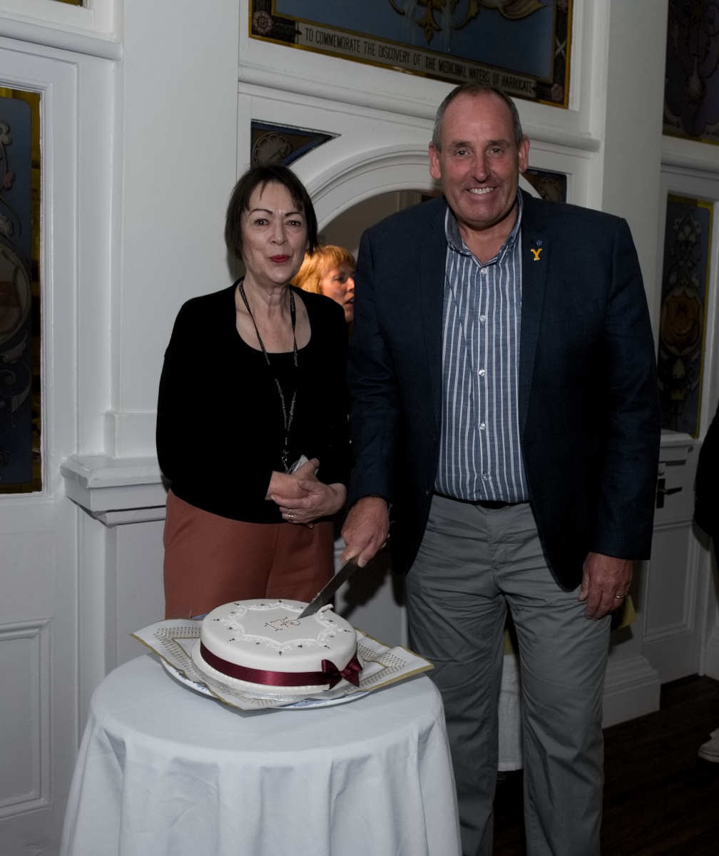 Jane Sellars, Curator of Cultural Services with Harrogate Borough Council’s Cabinet Member for Culture, Tourism and Sport, Councillor Stanley Lumley pump rooms harrogate