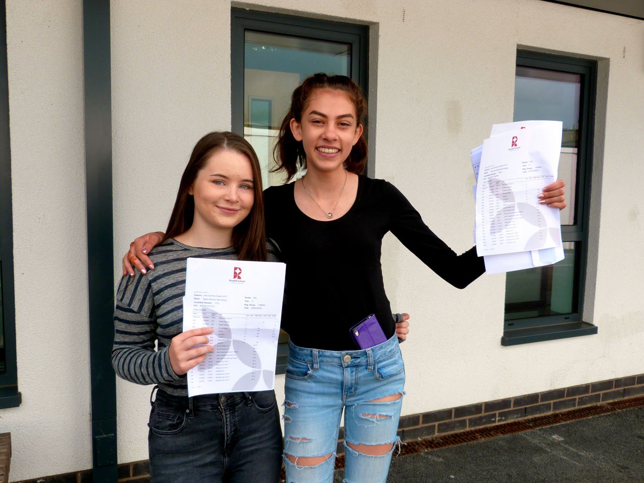 Yasmine Bridge and Maya McCartney achieved outstanding results in their GCSEs at Rossett School