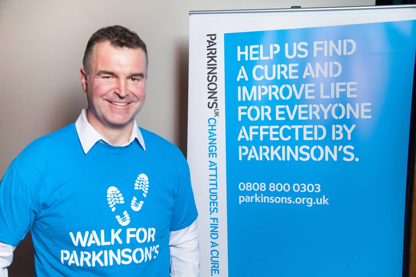 Sky Sports Presenter and Champion of Walking for Parkinson’s UK Dave Clark was diagnosed with Parkinson’s in 2011