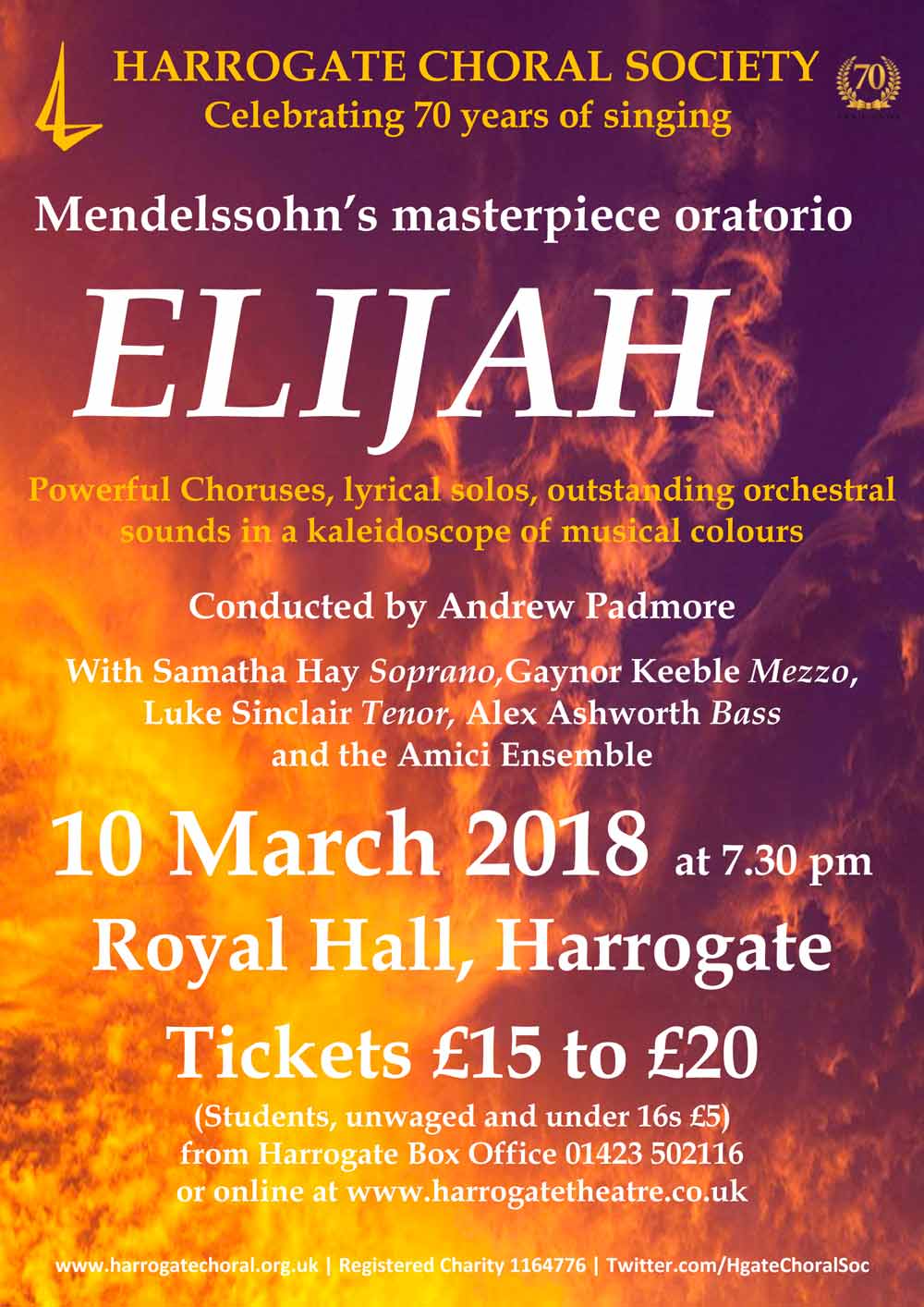 Harrogate Choral Society perform Mendelssohn Elijah