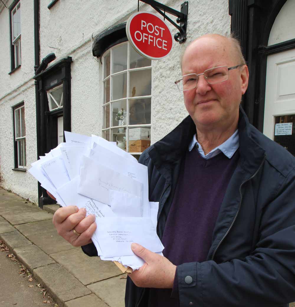 Alan Smith a member of the Keep Green Hammerton Green Action Group who delivered the letters to the Council