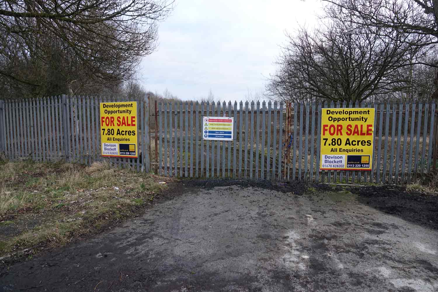 The entrance to the 7.8 acre site on Skipton Road in Harrogate