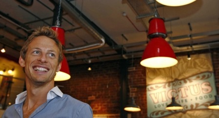 Jenson Button at the opening of Victus