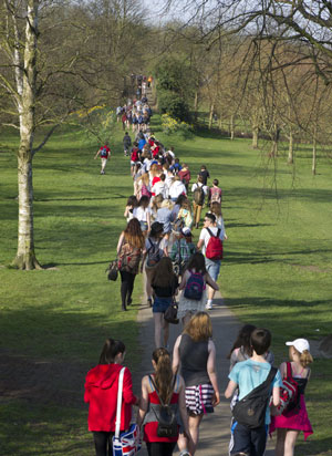 Sponsored walk raises money for new Gym at St John Fisher