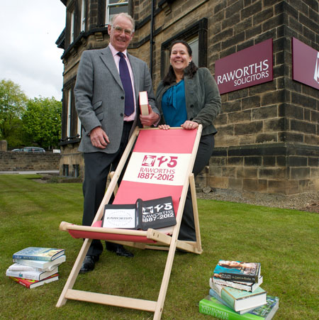 Christopher Butterworth with Sharon Canavar of the Harrogate International Festival – supporting the Crime Writing Festival 