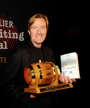 2011 winner Lee Child, with his title ’61 Hours