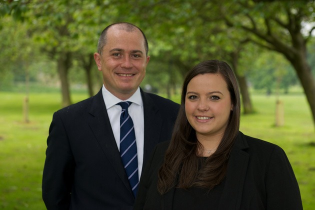 Andrew Meehan with Libby Holding