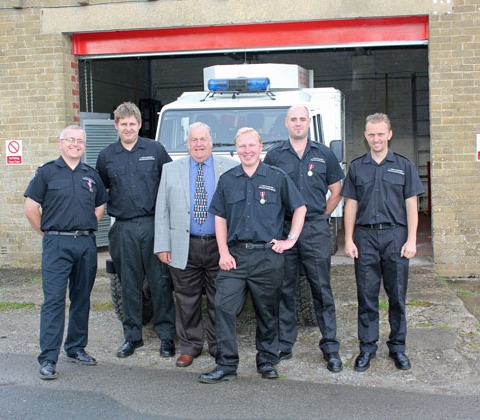 emporary Crew Manager Ian Lawrence, Firefighter Craig Costello, Councillor John Fort, Firefighter Jonathon Newcombe, Firefighter John Whitaker and Firefighter Neil Mallinson
