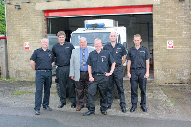 emporary Crew Manager Ian Lawrence, Firefighter Craig Costello, Councillor John Fort, Firefighter Jonathon Newcombe, Firefighter John Whitaker and Firefighter Neil Mallinson