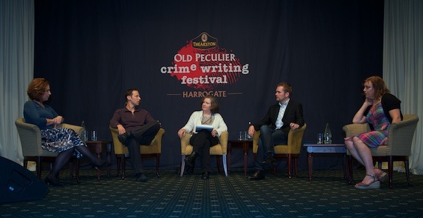 NJ Cooper (centre) discussed the "Drawing the line" and moral boundaries in writing with Margie Orford, Gregg Hurwitz, Tim Weaver and Penny Hancock NJ Cooper (centre) discussed the "Drawing the line" and moral boundaries in writing with Margie Orford, Gregg Hurwitz, Tim Weaver and Penny Hancock