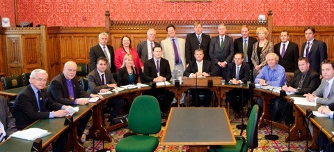 From L-R seated, Jason McCartney MP, Martin Vickers MP, Bishop of Ripon and Leeds, Karl Milner, Director, External Affairs & Communication, Leeds Teaching Hospital's Trust, Sharon Cheng, Director of the charity, Jon Arnold, parent and Trustee, Stuart Andrew MP, Kevin Watterson, Surgeon, Cllr John Illingworth (Joint HOSC), Steven Courtney (Joint HOSC), Nigel Adams MP, Andrew Jones MP