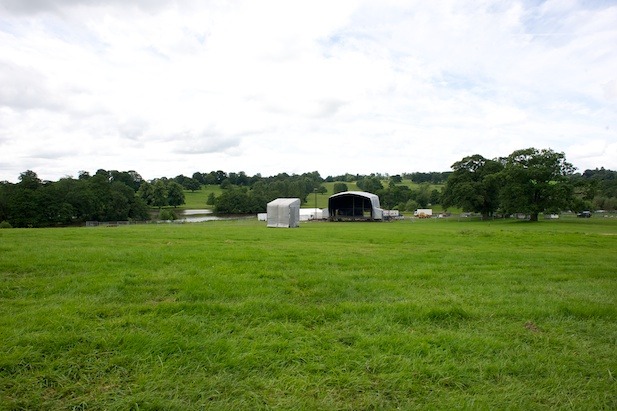 From the back of the field (the castle is to the left but not shown)