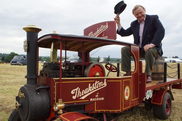Full Steam Ahead! T&R Theakston Executive Director Simon Theakston sits on the scale model Foden steam-powered dray wagon which took Harold Nash, of Lancaster, four years to make Full Steam Ahead! T&R Theakston Executive Director Simon Theakston sits on the scale model Foden steam-powered dray wagon which took Harold Nash, of Lancaster, four years to make
