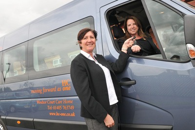 (left to right): Kate Thompson, sales manager North JCT600 Contracts; and Pam Finnis, managing director HC- One Ltd
