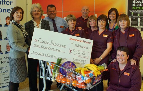 Top of the shops....(from left) Jean Eames and Anne Wells from the Carers' Resource, say thankyou to the Sainsbury's Harrogate team including Steve Thompson, Sue Reveley, Richard Slack, Margaret Charles, Caroline Strike, Karen Fairclough, Pauline Shepherd and Sarah Morrell Top of the shops....(from left) Jean Eames and Anne Wells from the Carers' Resource, say thankyou to the Sainsbury's Harrogate team including Steve Thompson, Sue Reveley, Richard Slack, Margaret Charles, Caroline Strike, Karen Fairclough, Pauline Shepherd and Sarah Morrell