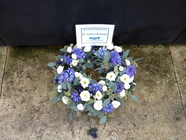 Tribute to PC Bramma at the National Police Memorial