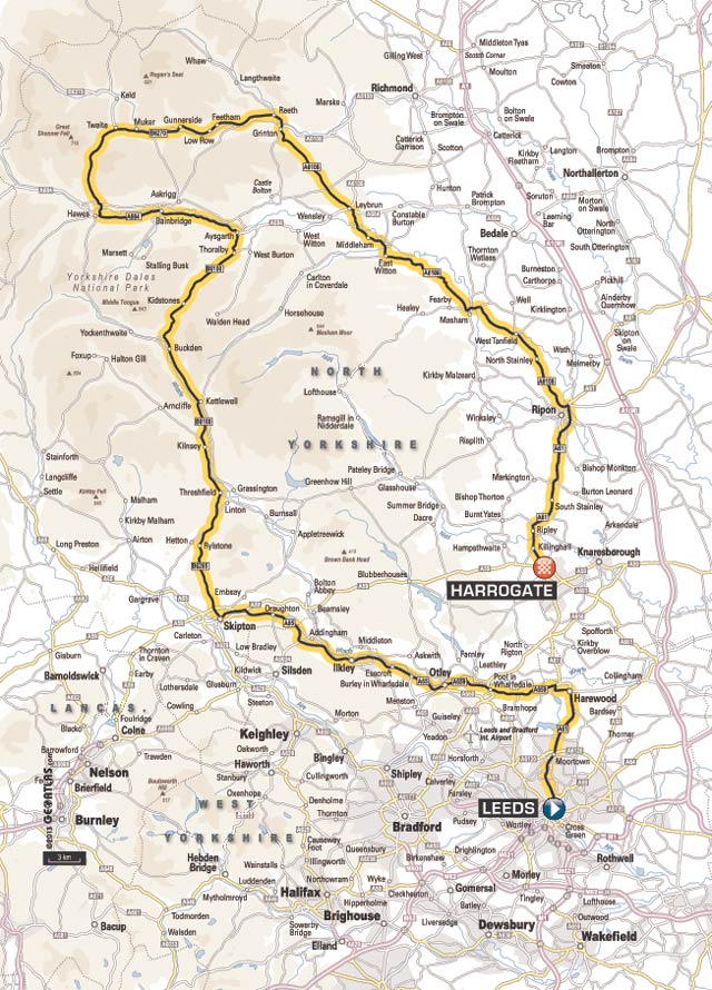 Yorkshire Tour Route