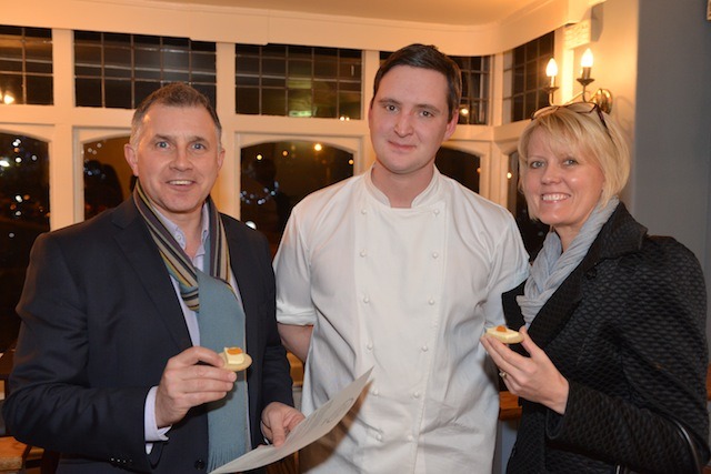 Andy and Gill Taylor with Jonathan Elvin (centre)