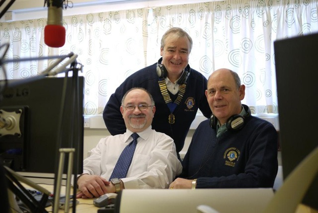 Studio Transformed! Harrogate Hospital Radio chairman Ian Wighton (centre) with Knaresborough Lions President Nigel Perry (left) and Knaresborough Lions Vice President Malcolm Jennings in the refurbished Studio 2 Studio Transformed! Harrogate Hospital Radio chairman Ian Wighton (centre) with Knaresborough Lions President Nigel Perry (left) and Knaresborough Lions Vice President Malcolm Jennings in the refurbished Studio 2
