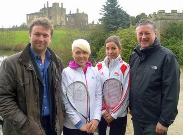 Sir Thomas Ingilby (right) from Ripley Castle and James Gaston (left) from Log Heights are urging other Yorkshire businesses to come forward and support the young athlete