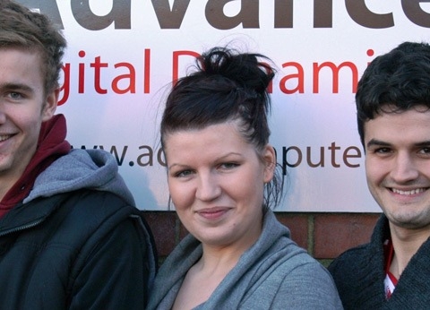 Championing apprentices: L -R Andrew Kinder, Toni Pickersgill, Leigh Rowley
