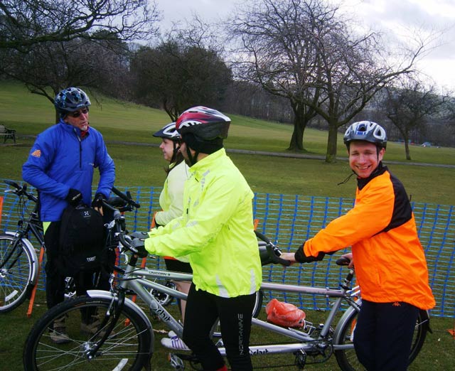 Samuel and Shelley prepare to set off Samuel and Shelley prepare to set off