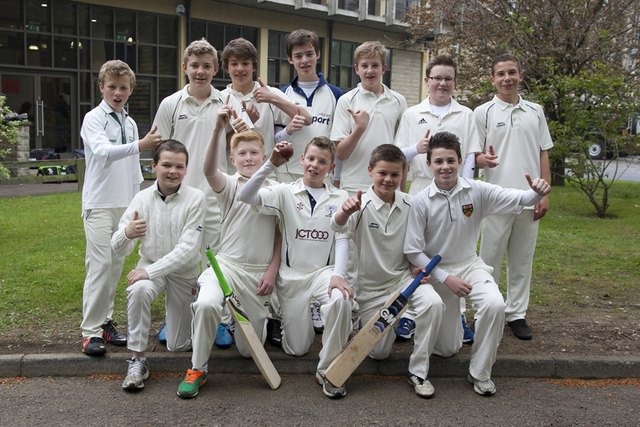 Year 7 Cricket Stars prior to leaving SJF for the Final in Pickering Year 7 Cricket Stars prior to leaving SJF for the Final in Pickering
