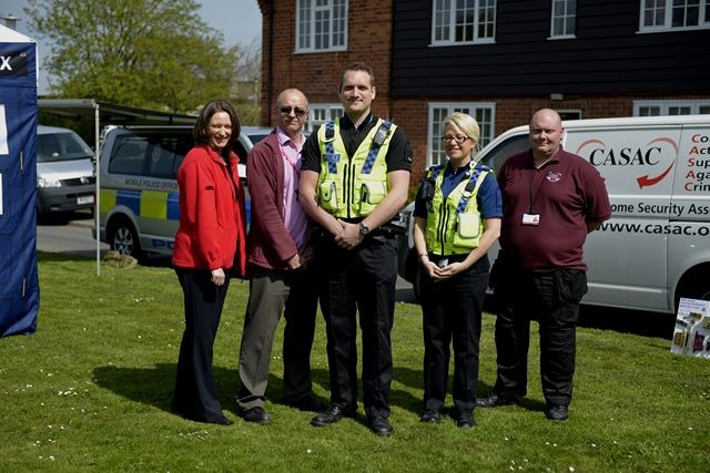 Julia Stack, Community Safety Partnership (Harrogate Borough Council),  Peter Walker (CASAC), PC Chris Hind, PCSO Nicki Smith, Jason Rose (CASAC)