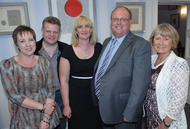 Vicky Markham, artist David J Markham, Tanya Matthews, Howard Matthews and Christine Norton of Saint Michael's Hospice Vicky Markham, artist David J Markham, Tanya Matthews, Howard Matthews and Christine Norton of Saint Michael's Hospice